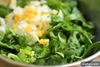 Alpine Greens with Creamy Dressing and Chopped Egg