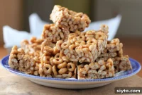 Kid Friendly 3 Ingredient No Bake Peanut Butter Honey Cereal Bars