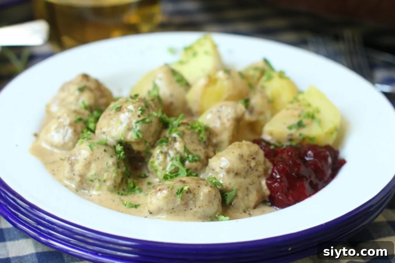 Swedish Meatballs with Cream Gravy A Nordic Comfort Classic 1 featured 14236
