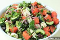 Israeli Summer Essential Cucumber Feta Watermelon Salad