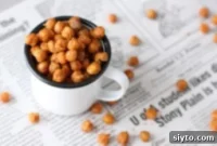 Spicy Crunchy Chickpeas Winter Sunshine Snack