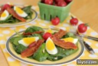 Hearty Bacon, Egg & Spinach Salad with Zesty Miso-Mustard Vinaigrette