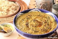 Hearty Mushroom Dal with Brown Rice and Aromatic Tarka