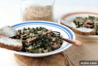Rustic Bratwurst, Kale, and Buckwheat