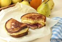 Sweet and Savory Pastrami Pear Melt