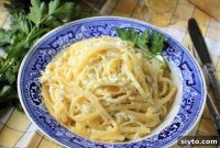 Golden Puffball Fettuccine Alfredo