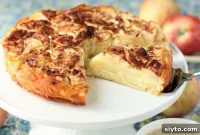 German Crustless Apple Pie: Creamy and Bursting with Apples