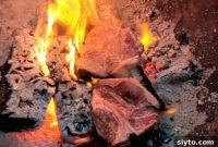 Embers & Elegance: Alberta Porterhouse Seared on Coals with a Rhubarb Gin Kombucha Cocktail