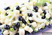 Bright & Crunchy Jicama, Fennel & Blueberry Salad with Zesty Dijon Vinaigrette
