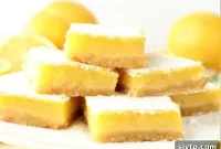 Zesty 4-Ingredient Gluten Free Lemon Bars