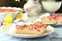 Easy Crustless Rhubarb Custard Pie Creamy Tangy Fresh