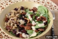 Ultimate Lentil Rice Bowl with Candied Pecans Cranberries and Tahini Miso Dressing