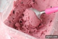 Creamy Saskatoon Ice Cream with Homemade Saskatoon Jelly