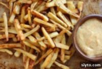 Sun-Kissed Parsnip Fries with Fiery Orange Mayo