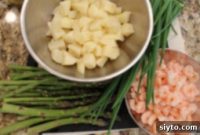 Creamy Lemon Tarragon Shrimp and Asparagus Potato Salad