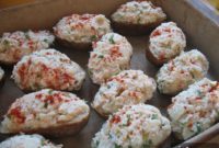 Savory Crab and Water Chestnut Potato Boats