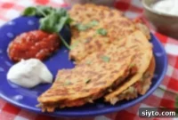 Savory Refried Lentil Quesadillas