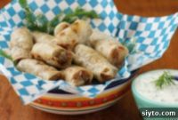Flavorful Gluten-Free Beef Sausage Rolls with Cooling Tzatziki