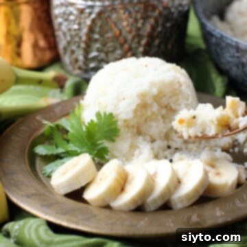 A forkful of fluffy Kerala Upma, a delightful South Indian breakfast