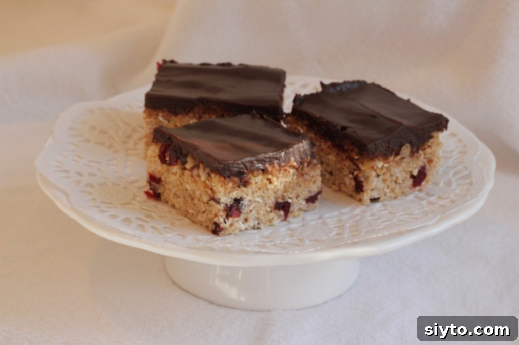 gingerbread rice krispie squares with cinnamon ganache topping