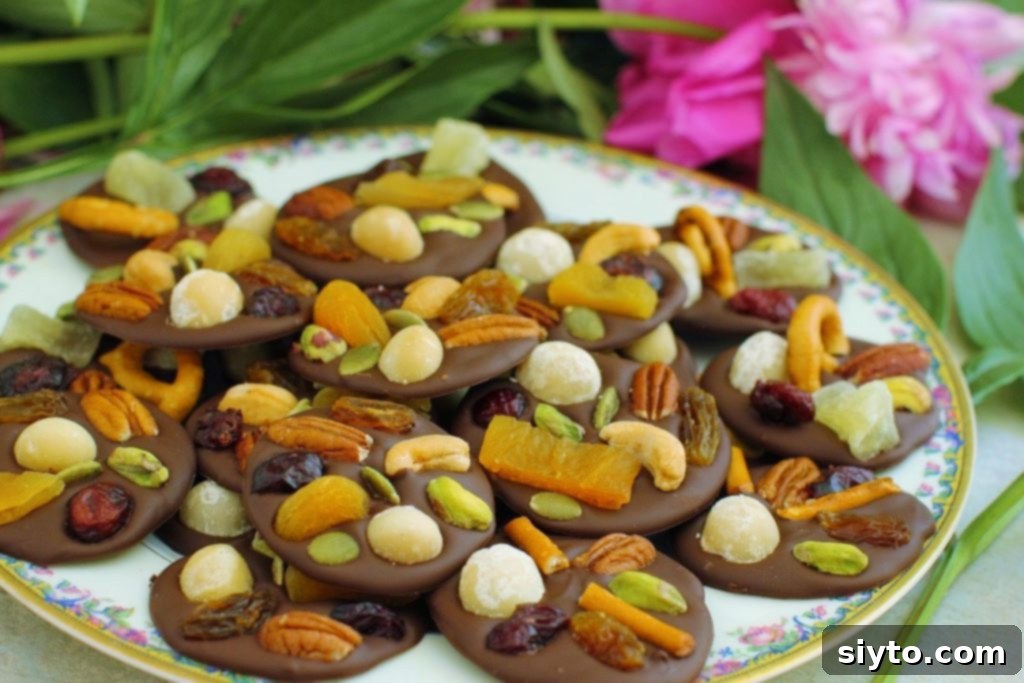mendiants are chocolate coins with bits of goodies in them; Christmas baking