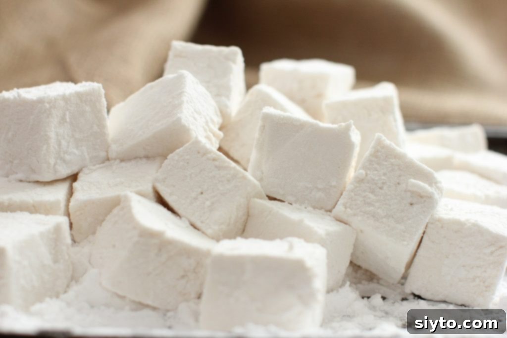 Christmas baking; old-fashioned homemade marshmallows