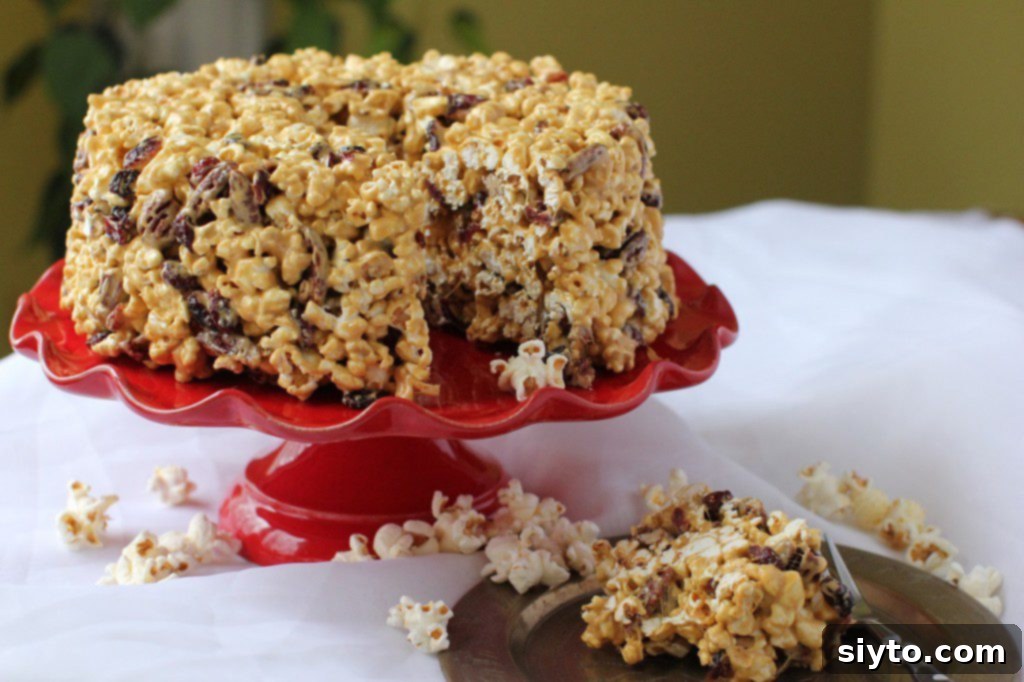 Christmas baking; popcorn party cake