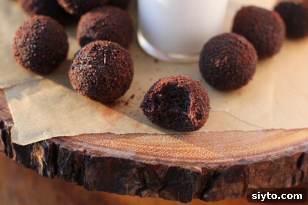 chocoholic's dream - chocolate walnut cookie dough balls