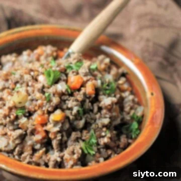 Hearty Ukrainian Buckwheat Kasha with Ground Beef