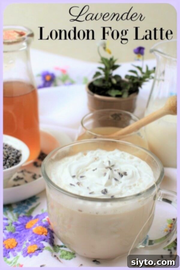 Lavender London Fog Latte is a delicious harmony of flavours - Earl Grey tea, milk, lavender, vanilla, and honey