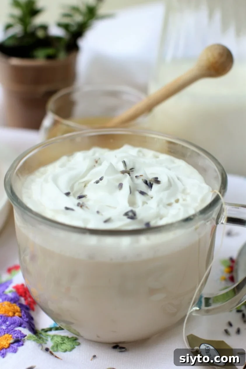 ready to sip a mug of Lavender Tea Latte?