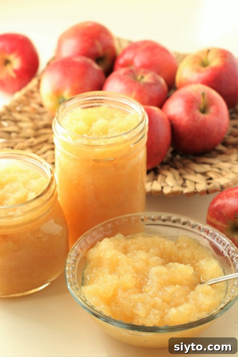 Instant Pot Applesauce No Added Sugar Plus a Kiwi Twist 2 Freshly made Instant Pot Applesauce, vibrant and chunky, with no added sugar.