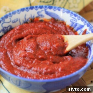 bowl of gochujang with spoon