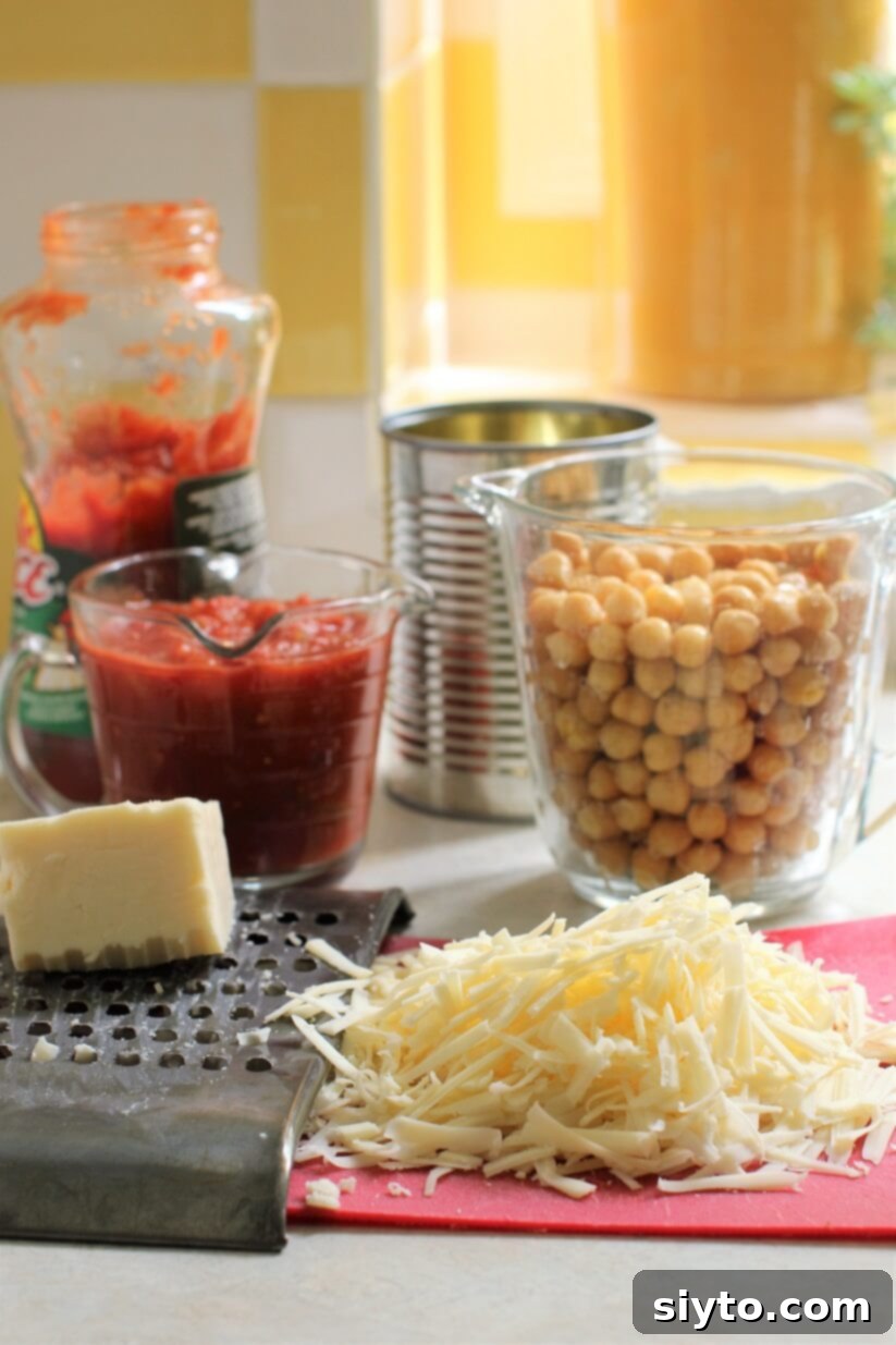 shredded cheese, salsa, and canned beans are the 3 ingredients you need