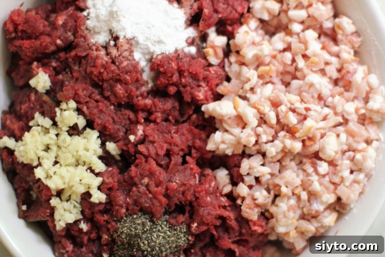 the ingredients to make venison burgers