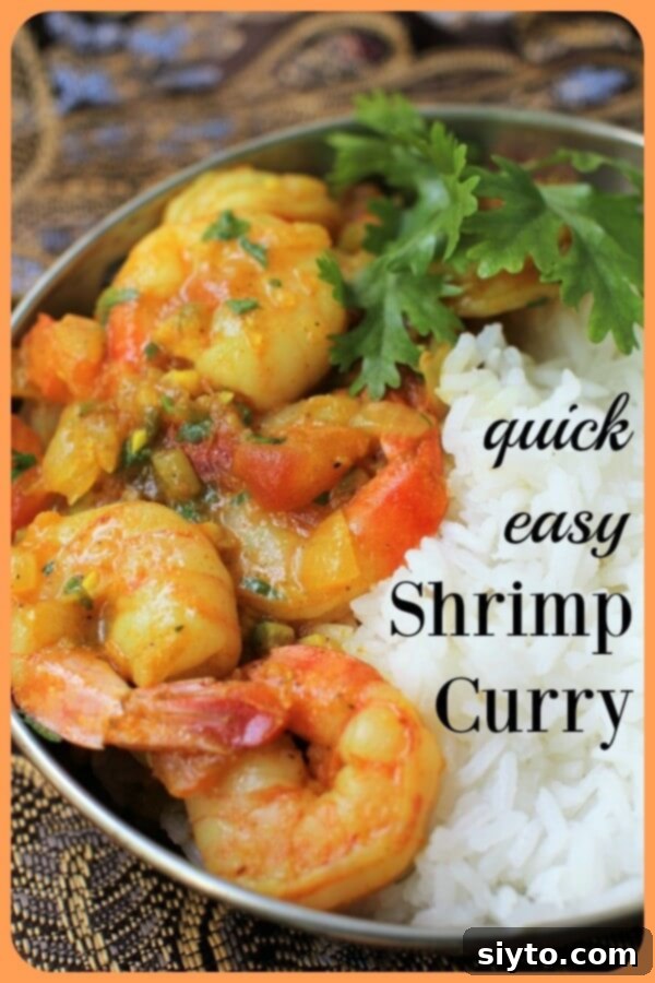 this shrimp curry is a flavor-bomb! with close up on shrimp