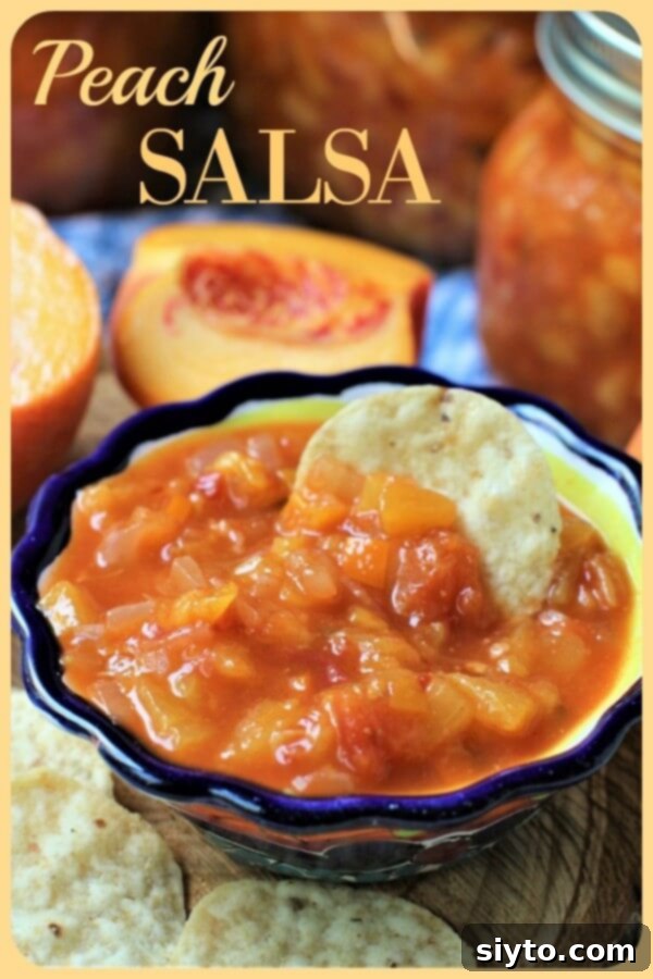 Peach Salsa Banner with gold title