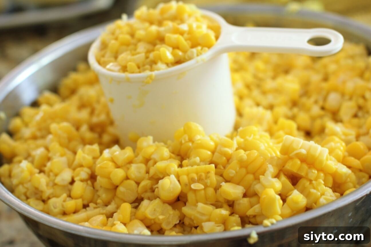 Mısır Nasıl Dondurulur? Koçanlı veya Tane Halinde Doğru Saklama Yöntemleri 11 bowl of corn kernels broken up and in the measuring cup, ready to freeze corn