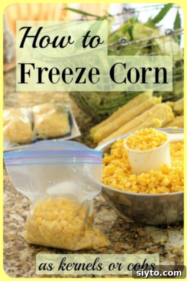 Mısır Nasıl Dondurulur? Koçanlı veya Tane Halinde Doğru Saklama Yöntemleri 17 How to Freeze Corn in Bags Pinterest Banner