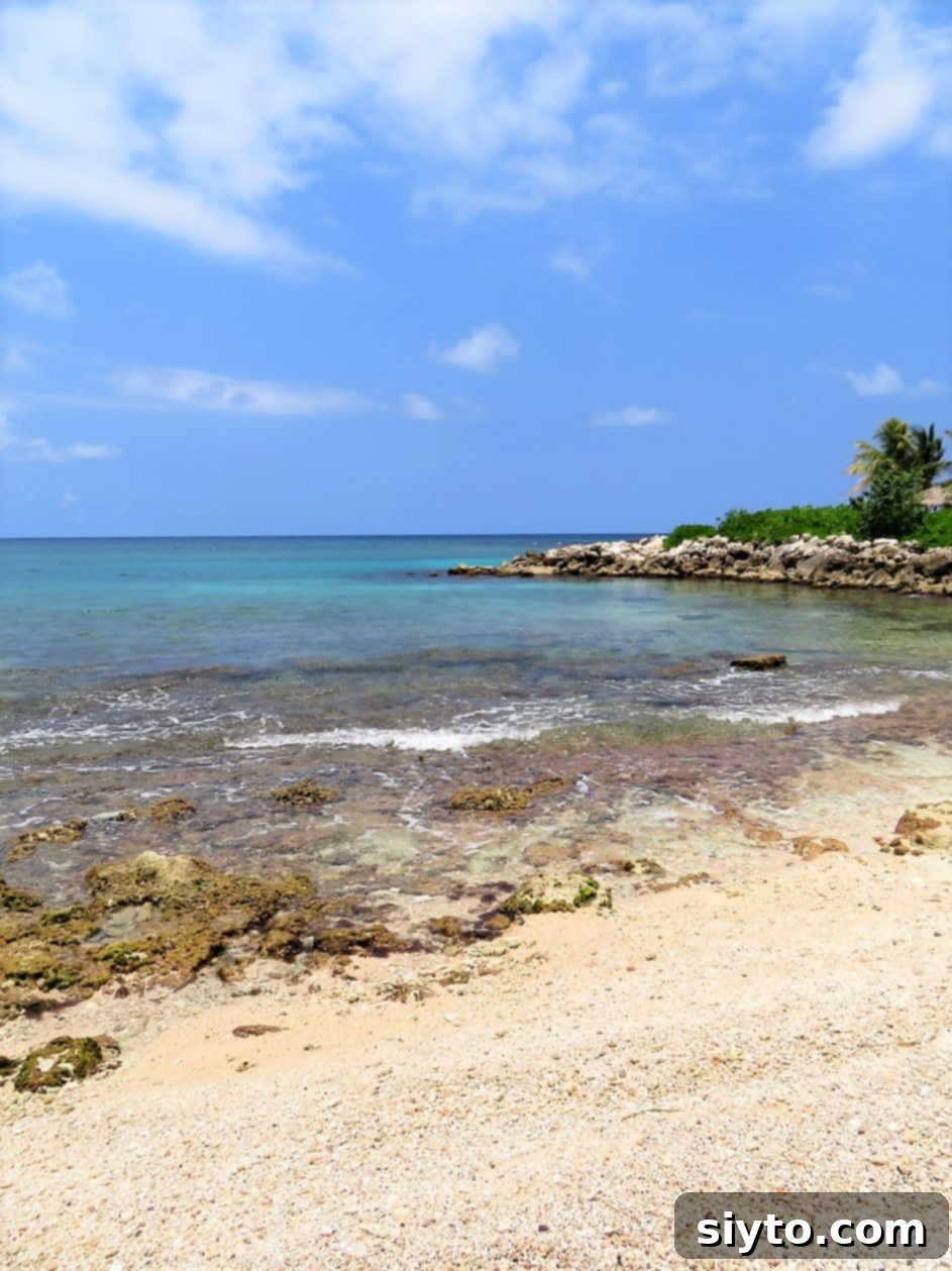 Stunning panoramic view of a pristine Jamaican beach with turquoise waters and lush greenery, evoking tropical paradise.