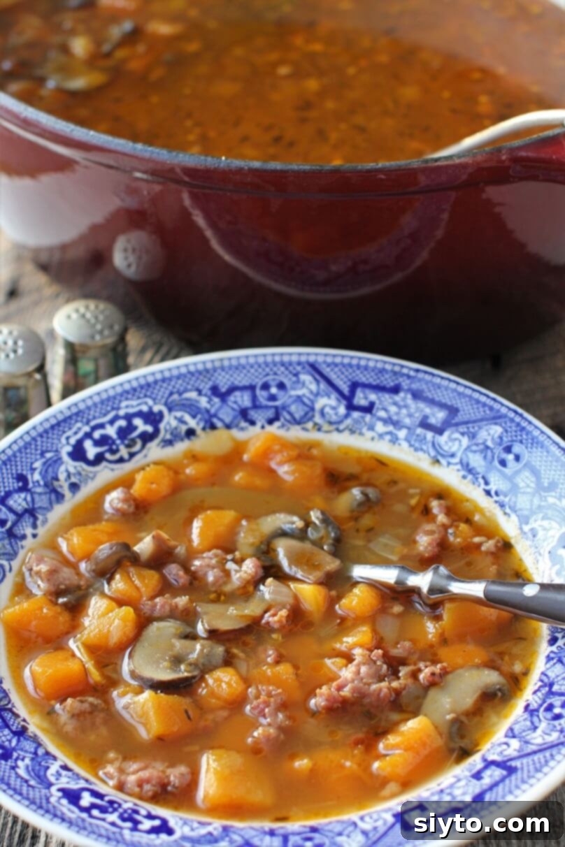 autumn soup ready to eat