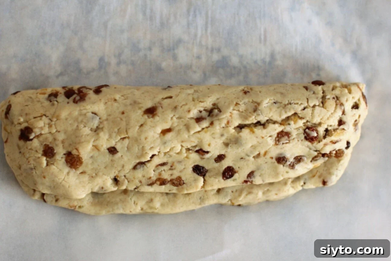 Quarkstollen: The Quicker German Christmas Cake 11 dough folded over the filling