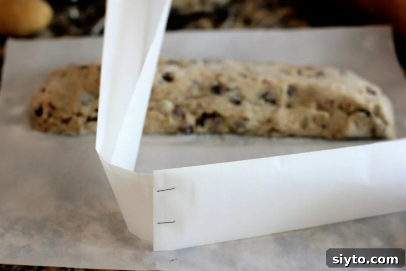 Quarkstollen: The Quicker German Christmas Cake 14 making the paper band of parchment for shaping the cakes