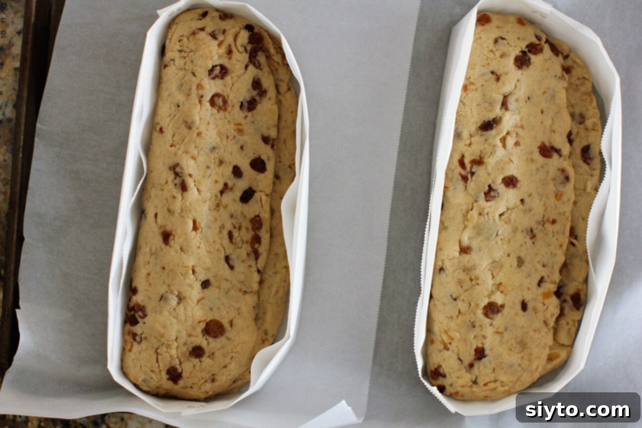 Quarkstollen: The Quicker German Christmas Cake 15 top view of stollens in their paper bands