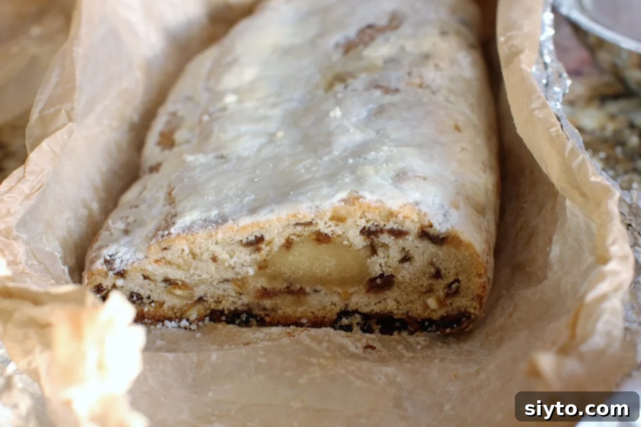 Quarkstollen: The Quicker German Christmas Cake 22 the stollen after a couple weeks