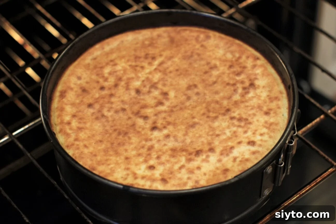 cake under the broiler