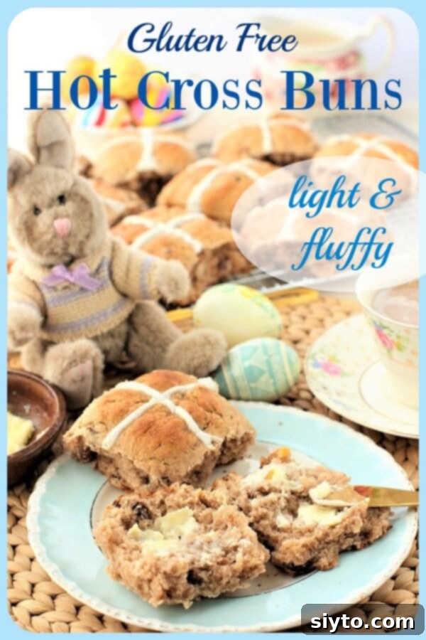 Fluffy Gluten-Free Hot Cross Buns 16 A beautifully arranged banner showcasing delicious gluten-free hot cross buns, perfect for sharing on Pinterest