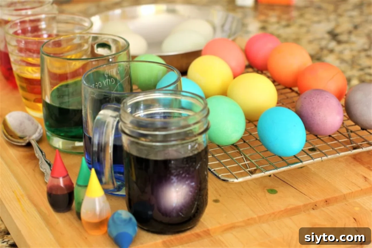 Craft Beautiful Easter Eggs 6 how to dye eggs - colored eggs on the drying rack