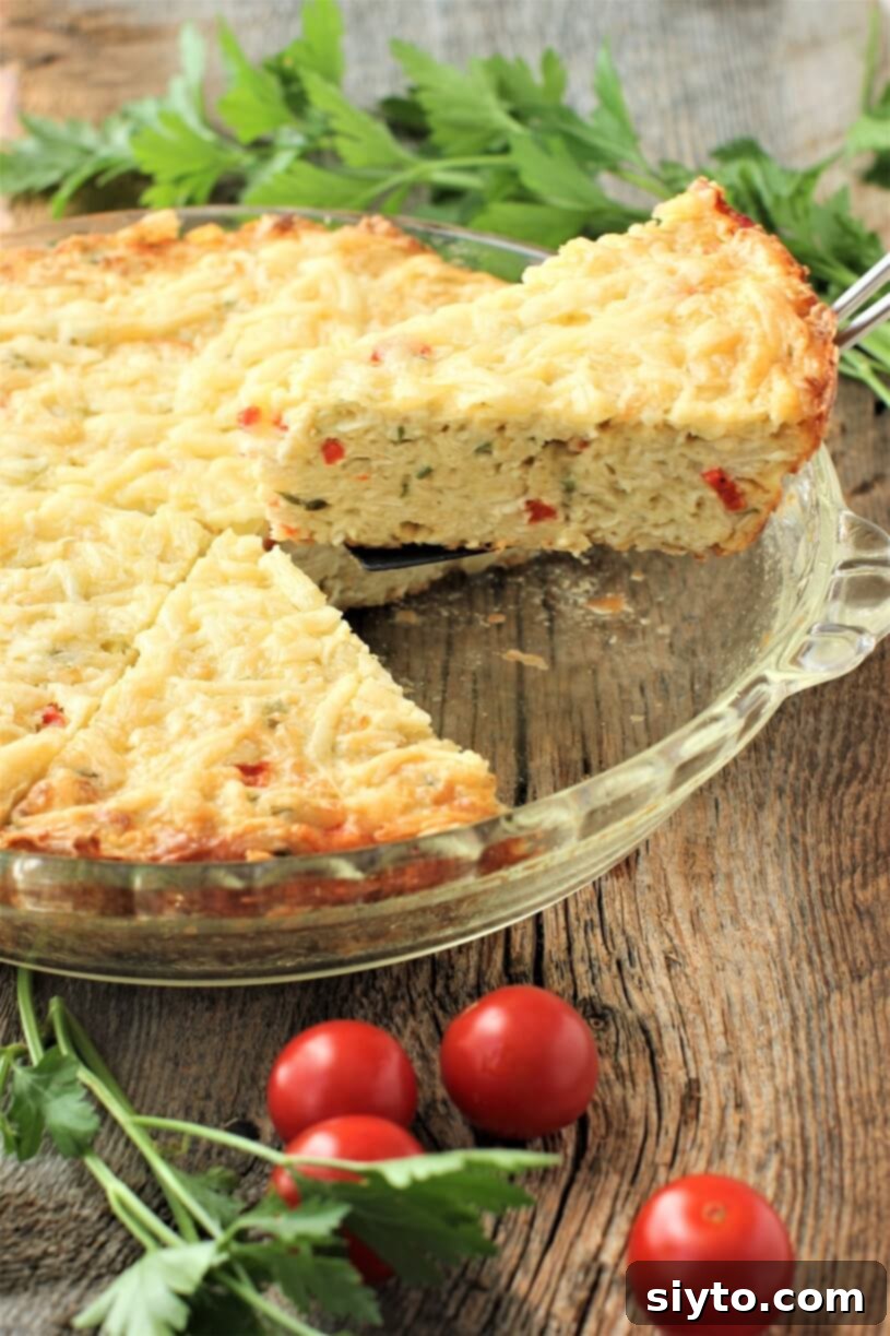 A slice of crustless puffball pie being carefully lifted out of the pie pan with a spatula, highlighting its firm yet tender texture.