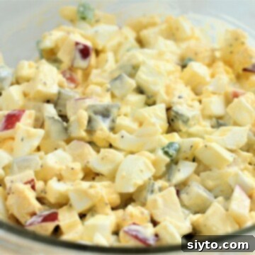 German Apple Egg Salad 2 clear bowl of Eiersalat